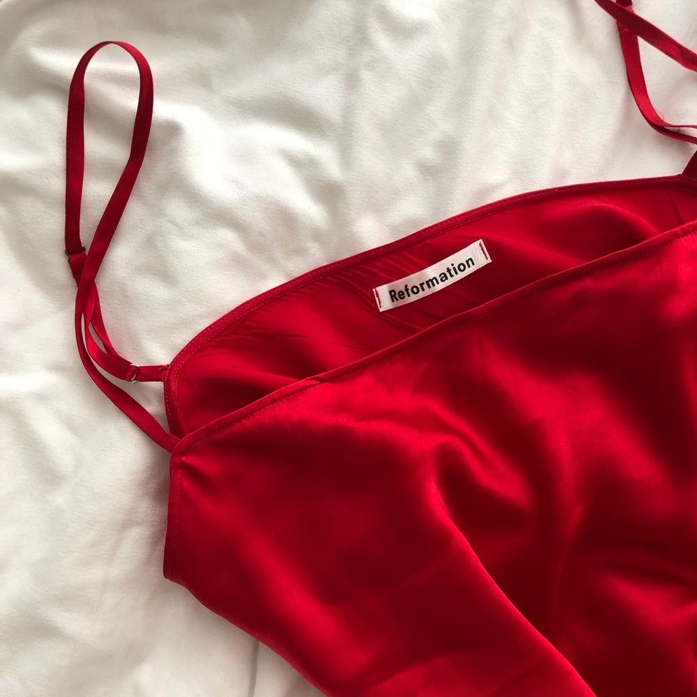 Reformation 100% Silk Slip Dress